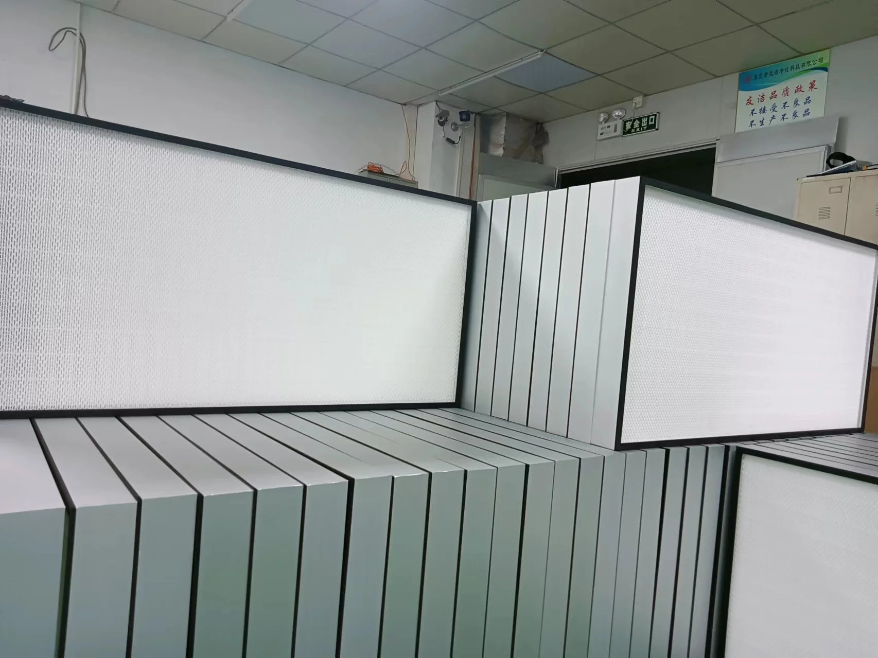 H13 H14 Hepa Filter with aluminum galvanized steel metal frame filter PP fiber glass for FFU laminar flow hood cabinet