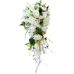 New type artificial rosa bride holds on preserved flowers rose wedding bouquet