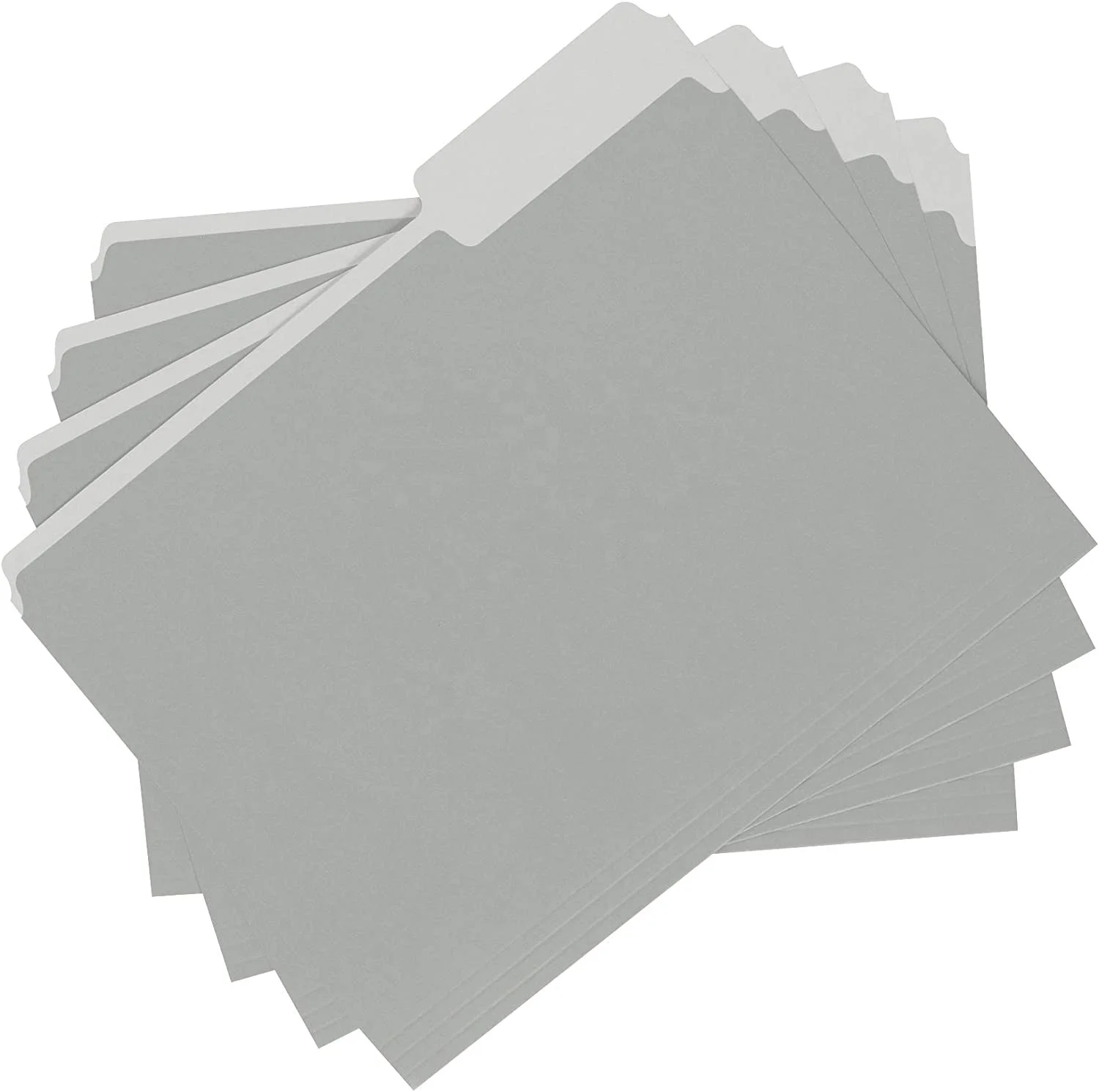 File Folders Letter Size 1/3 Cut Tab Gray 36 Pack Paper Folder Lighter colored interior surface makes it easier to find