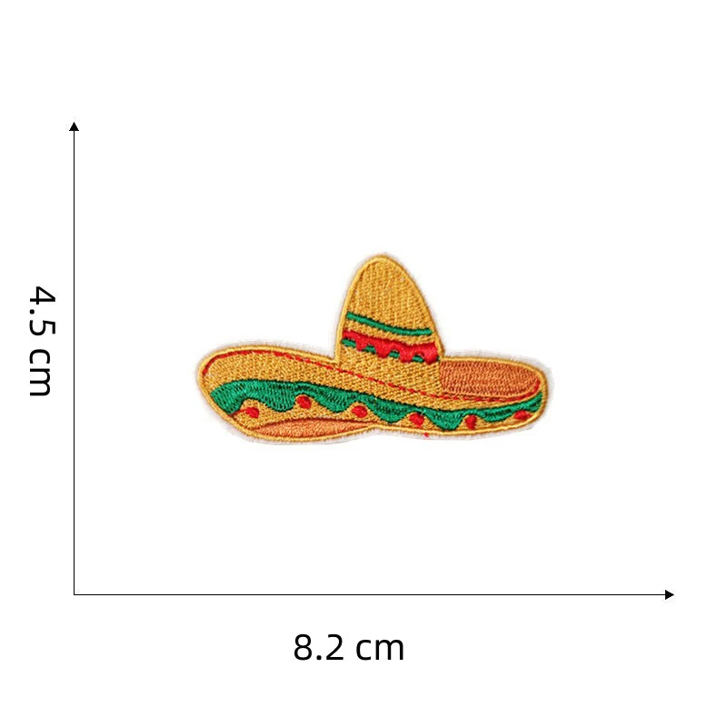 Mexican Day of the Dead embroidery handmade iron on patch skull guitar beef roll patch