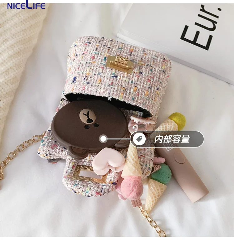 2025 дизайнерская сумка через плечо Милая Мини-сумочка с жемчужным украшением на молнии для маленьких девочек Летний стиль