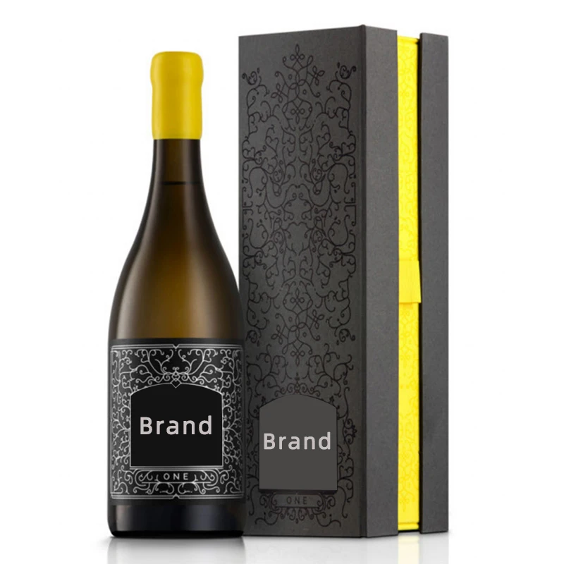 Custom Rigid Cardboard Liquor Packaging Boxes Champagne Whisky Red Wine Paper Gift Box