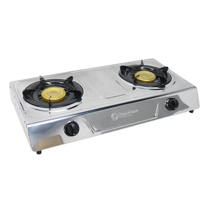 appliances kitchen auto ignition cooktops stainless steel 2 burners table top gas stove cooker