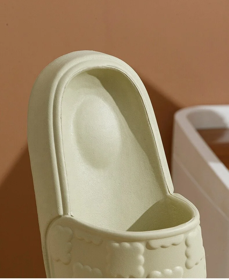 New fashion summer cookie pattern non-slip open toe eva platform slippers for couples men women