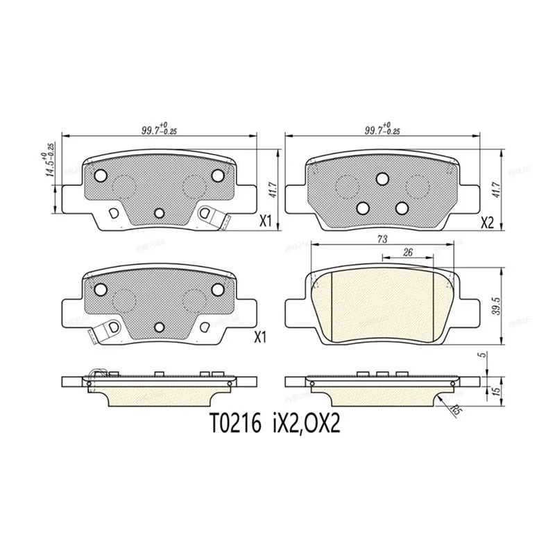 Комплект тормозных колодок D2373 задние тормозные колодки 58302Q5A40 для KIA Seltos