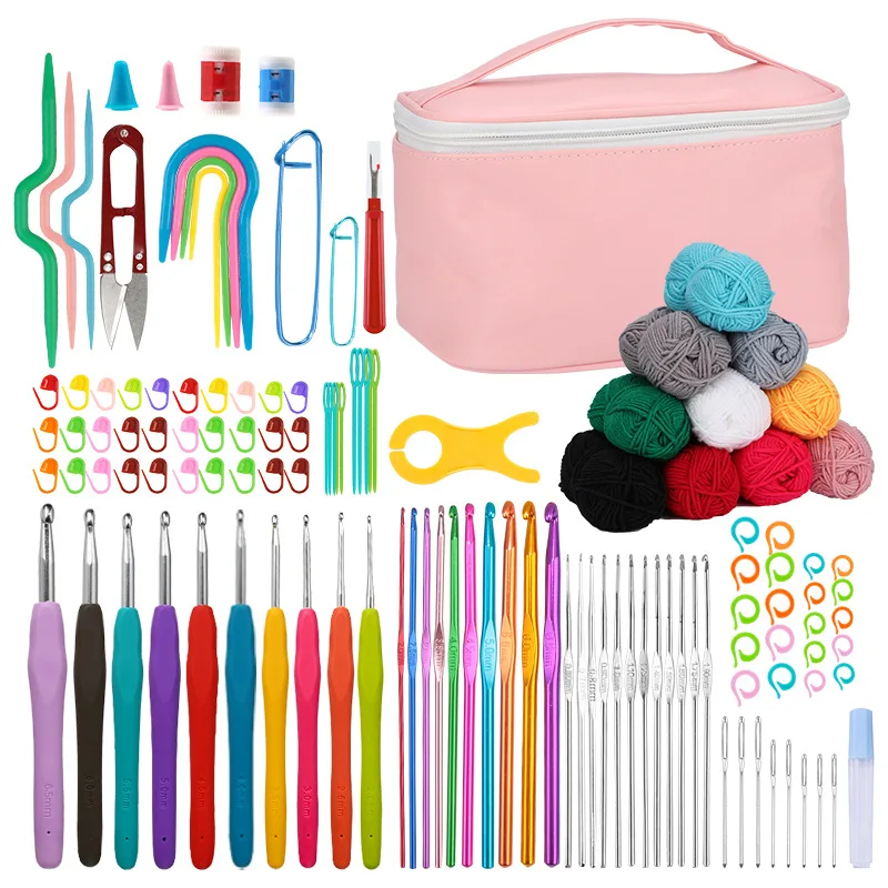 New crochet yarn set storage bag knitting tools handmade crochet beginners
