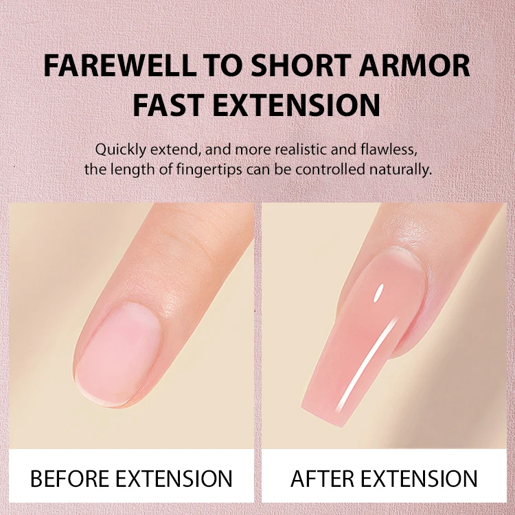 New Fashion Nude PINK Liquid Nail Building Gel Soak Off Extend UV Gel Polish For Nail Salon