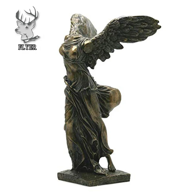 Западная греческая статуя богини в натуральную величину самофракийская Крылатая бронзовая