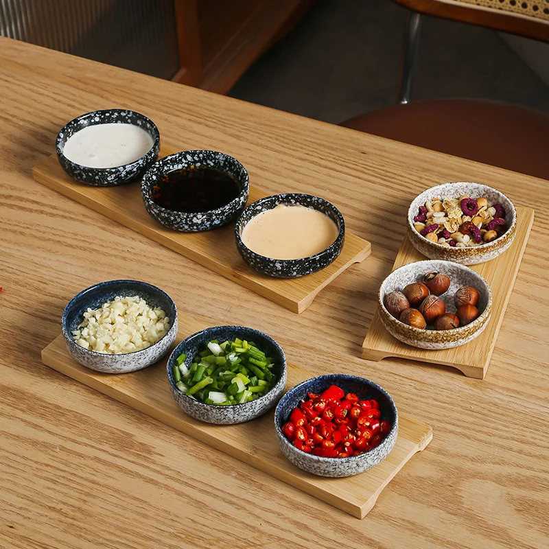 Harmony Wholesales Japanese Style Serving Sish Vegetable Dried Fried Shallots Small Plate Sushi Ceramic Soy Sauce Dish