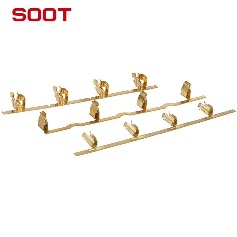 Precision punching brass electrical contact brass stamping parts for power socket tool stamping custom sheet metal processing