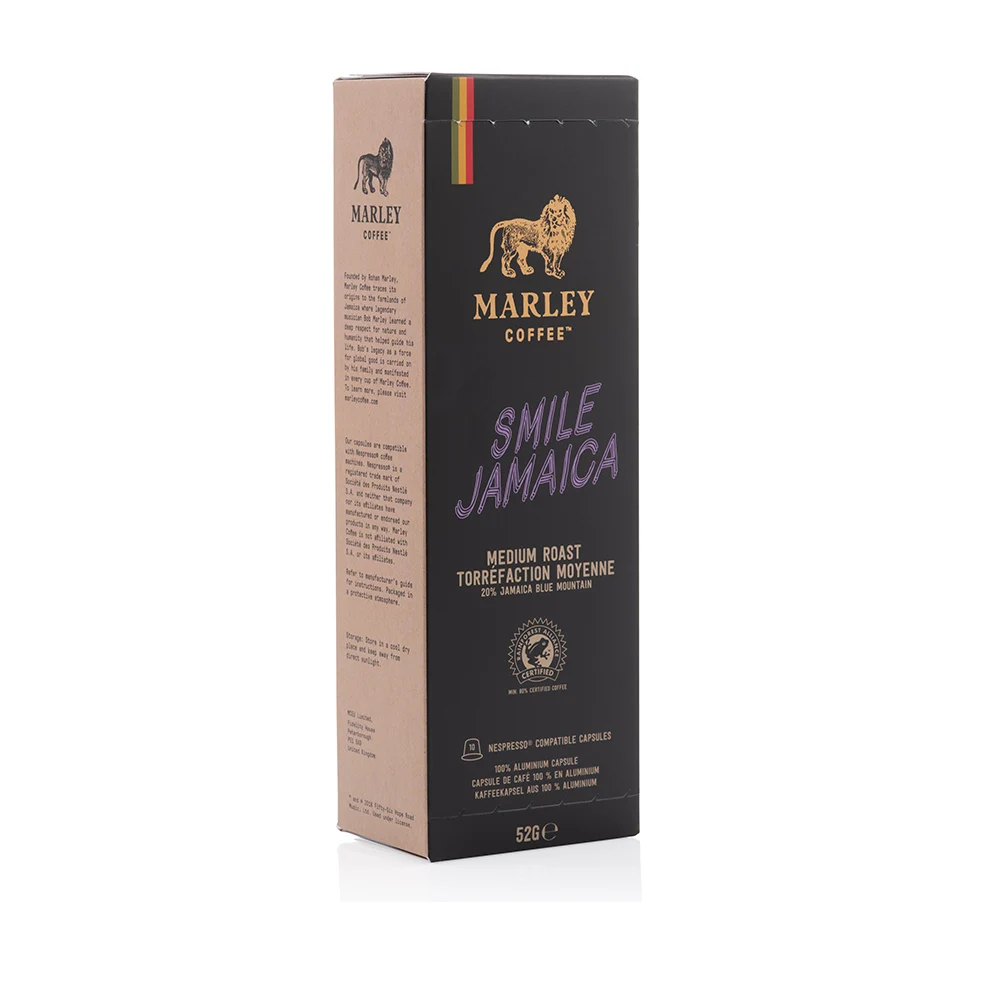 Hot Selling Buffalo Soldier Dark Roast Nespresso Compatible Coffee Capsules Marley Coffee 10 x 7g Capsules
