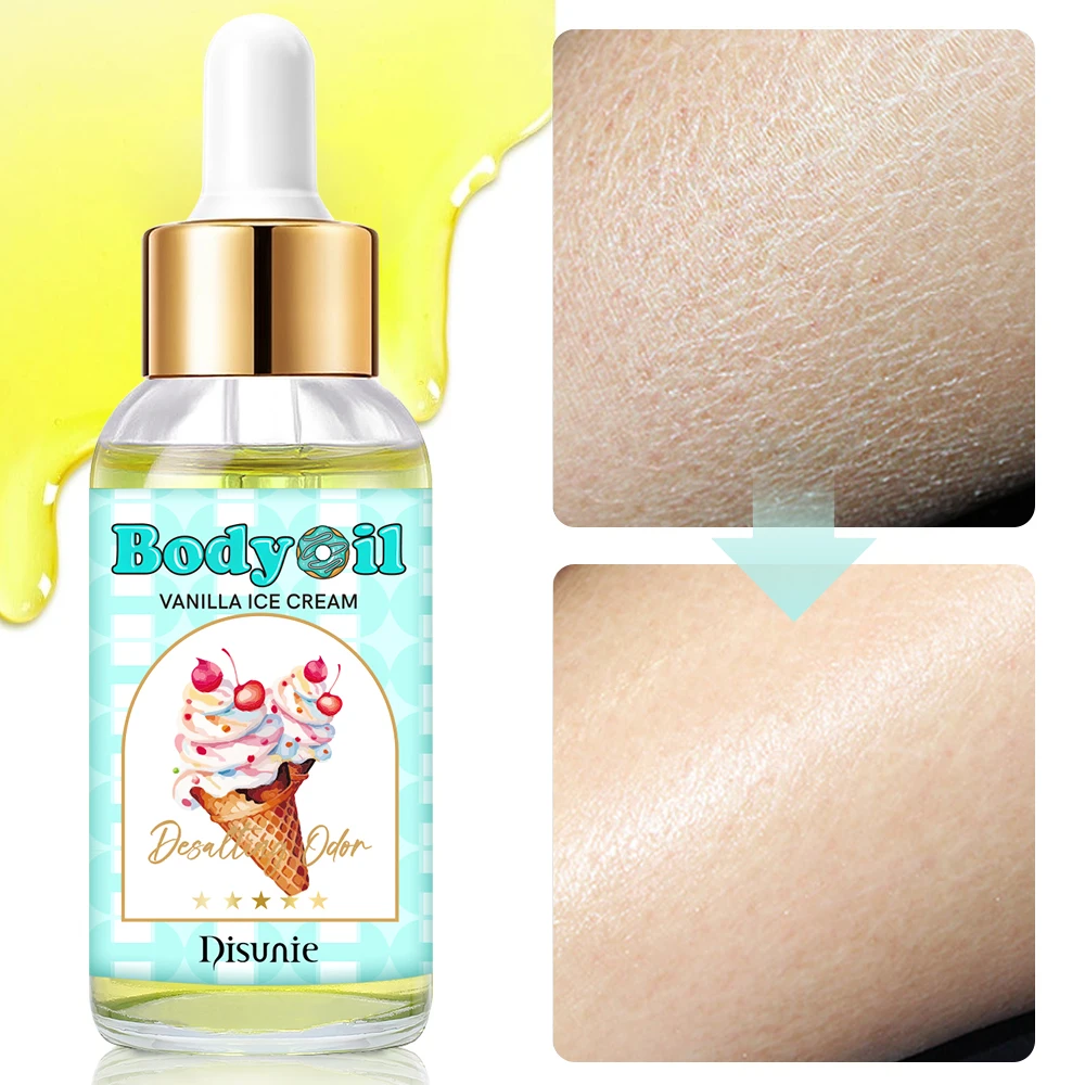 Disunie Wholesale Vanilla Ice Cream Body Organic Essential Oils Skin Brightening Moisturizing Perfume Fragrances Body Oil