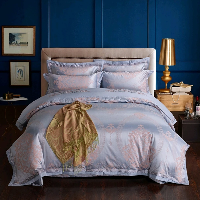  Jacquard Design All Season Down Alternative luxury silk comforter sets bedding