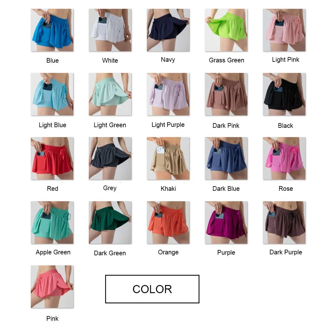 Custom Logo Women Sportswear Lightweight Flowy Running Skirts Tennis Dress With Shorts High Rise Tennis Skirt Shorts