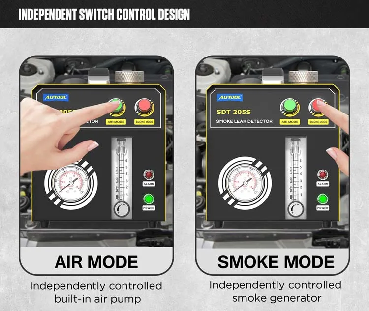 2024 Manufacturer Low price AUTOOL SDT205S 12V Car Diagnostic Smoke Machine Product for automotive including Evap system