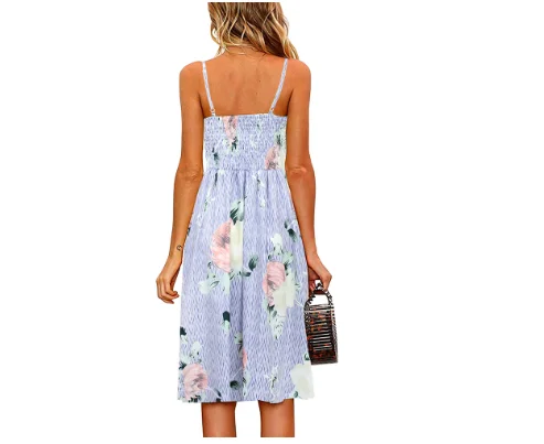 
2021 summer New relaxed and cool chest strap dress 