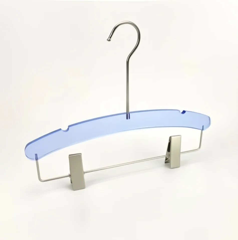 Plastic Acrylic Coat Hanger Clear Transparent Brown Grey Crystal Acrylic Garment Hanger for Mall Clothing Store