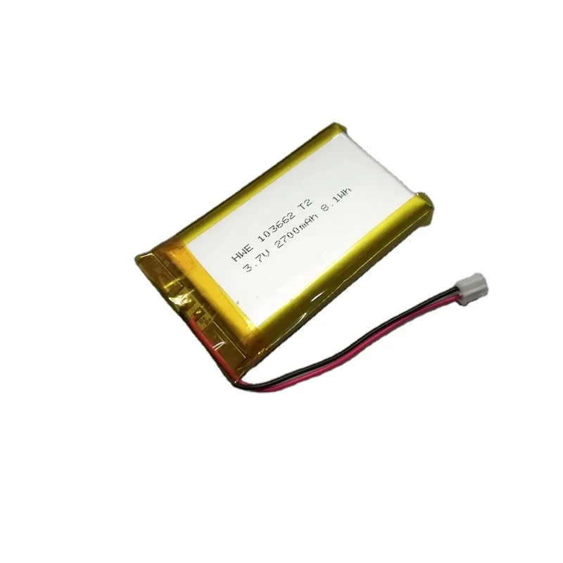 High Capacity Rechargeable 103662  2700mAh li-polymer battery Lipo Battery 3.7V for digital device