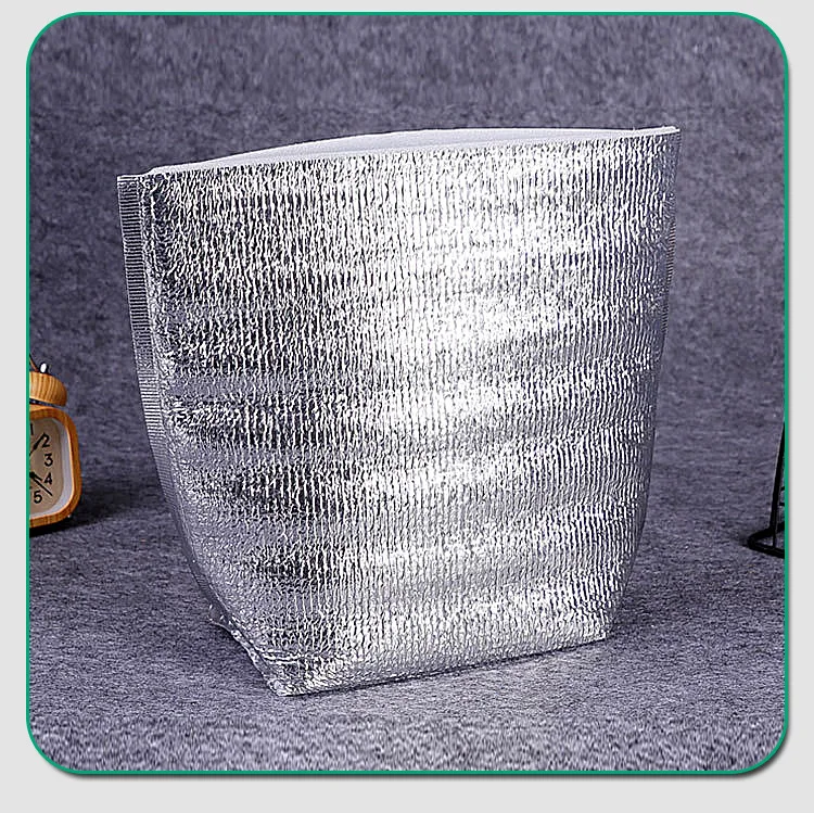 Aluminum Foil Thermal Insulated Storage Cooler Sliing Thermal Food Delivery Bag