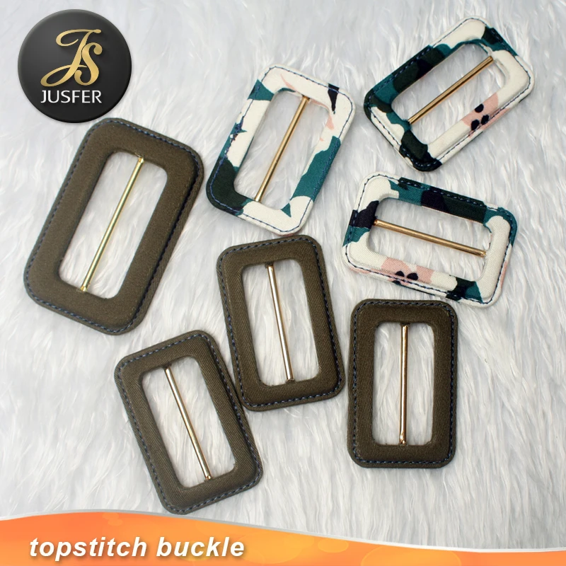 Belt buckle manufacture supply 5cm bar size aluminum belt buckle for women garment topstitch buckle