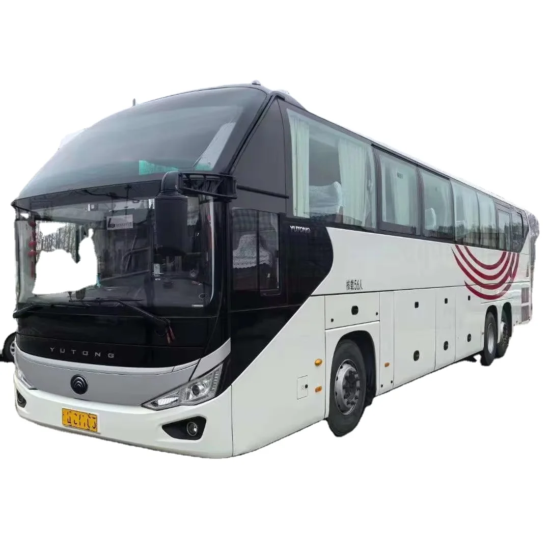 Used Coach Bus Yu Tong Zk6137 Luxury 56 Seats Weichai Diesel Engine 375 Hp Double Rear Axles Long Distance Bus for Sale
