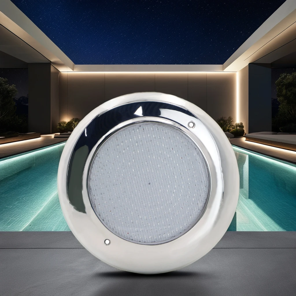 LED Pool Light IP68 Waterproof 316 Stainless Steel Underwater PC Lamp Body for Swimming Pool Lighting