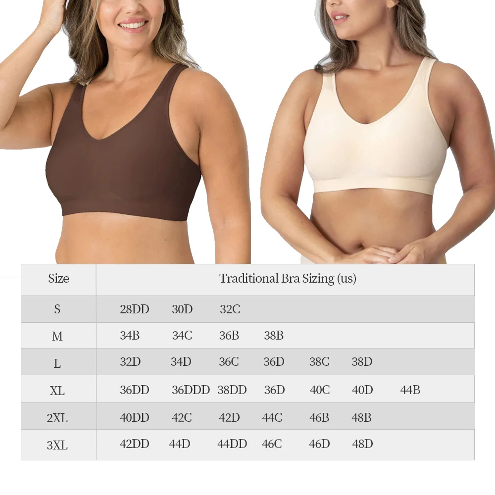 BOJIN Hot Selling Large Size Sexy Bras Comfortable Everyday Seamless Nylon Vest Breathable Wire-Free Back Closure Bra