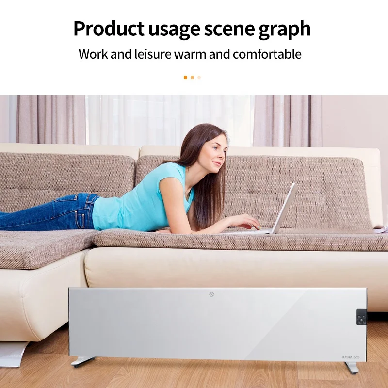 Portable Electric Panel Heater Wifi Convector Heater Heating Panel Electric Heatetr Aluminum Heating Element Fast Heating 1500W