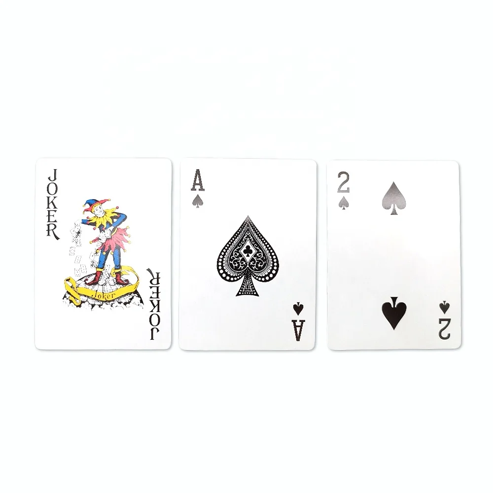 High Quality 280Gsm Blue Core Paper Playing Cards Factory Printed Blank Casino Poker for Custom Logo Entertainment