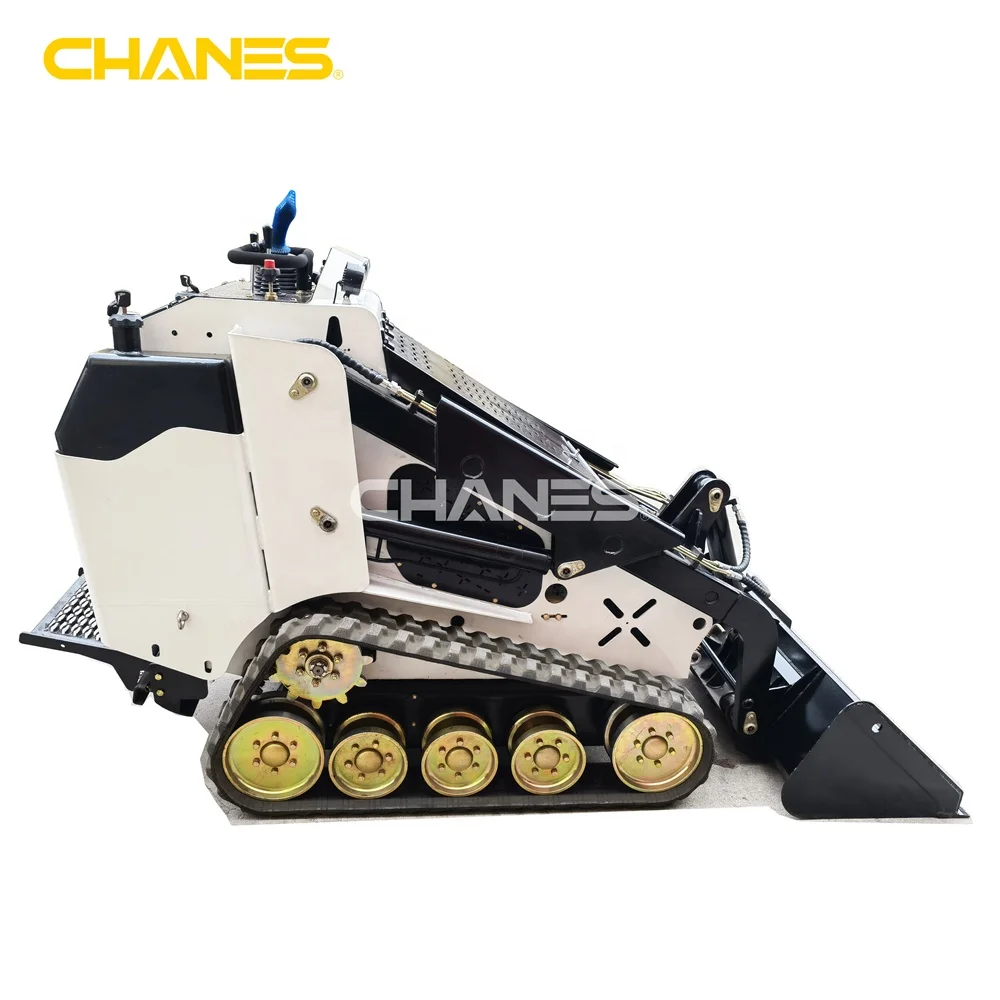Diesel power mini skid steer track loader mini crawler 3-cylinder 25hp engine joysticks control white customized color promotion