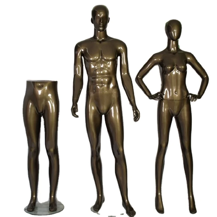 Window Displays High-end Bronze Gold Glossy Trouser Cheap Plastic Legs Male Lower Body Mannequin