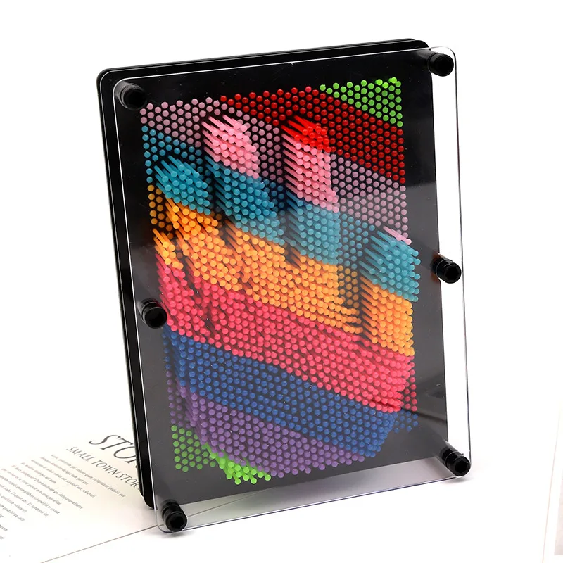 Unique Plastic Pin Art Board for Kids Innovative Boundless Creativity for Children Rainbow 3D Pin Art Toy