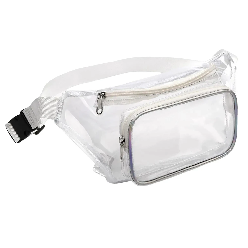 Оптовая продажа, индивидуальный логотип, Собственная торговая марка, водонепроницаемая Милая Прозрачная ПВХ сумка на пояс, прозрачная поясная сумка