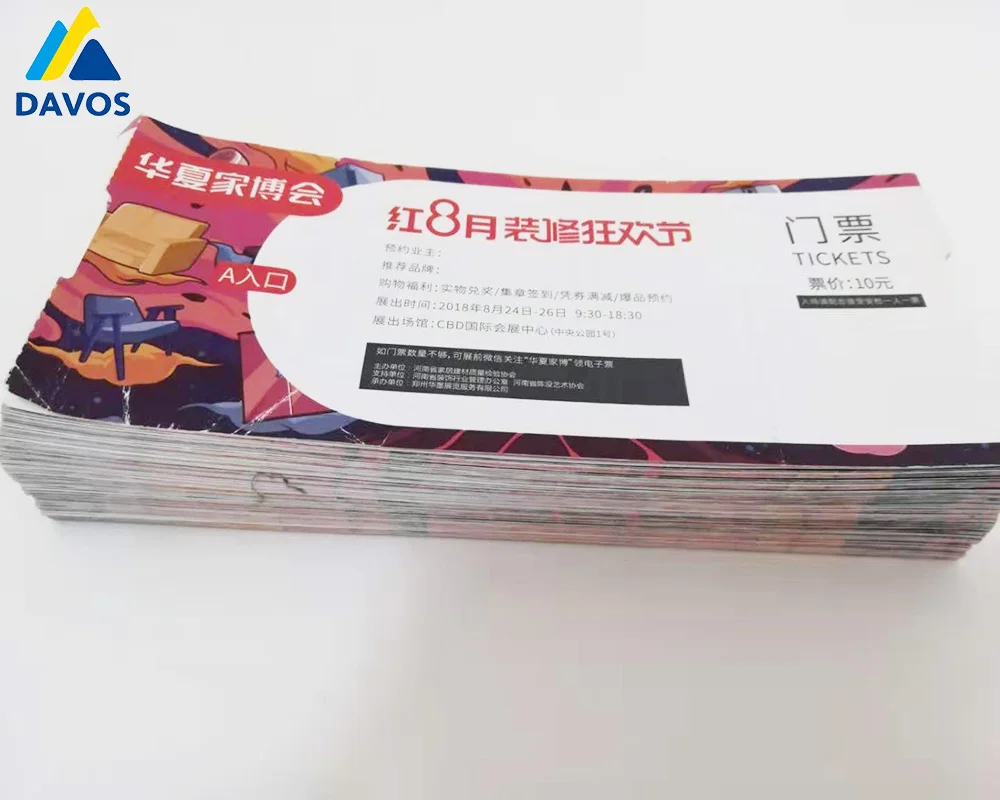 Factory price thermal paper Baggage tag  in airport   entrance ticket/admission tickets