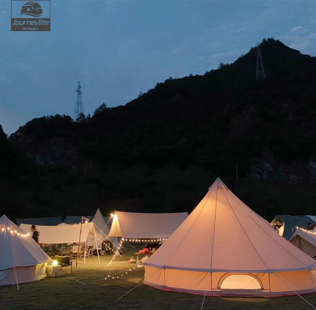 Oxford Tipi Desert Teepee Pyramid Yurt Bell Tent Sale with Mosquito Net Door for relax