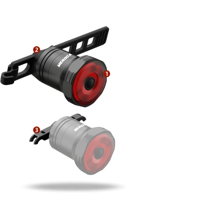 Водонепроницаемый IPx6 задний фонарь для велосипеда с USB зарядкой, умный задний фонарь для велосипеда, автоматический старт, стоп-сигнал, Датчик тормоза, велосипедный светодиодный фонарь