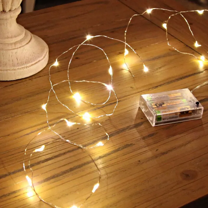 
Waterproof Battery Operated Copper Wire Light Led Copper Wire Christmas Light Fairy String Lights For Outdoor Decoration 