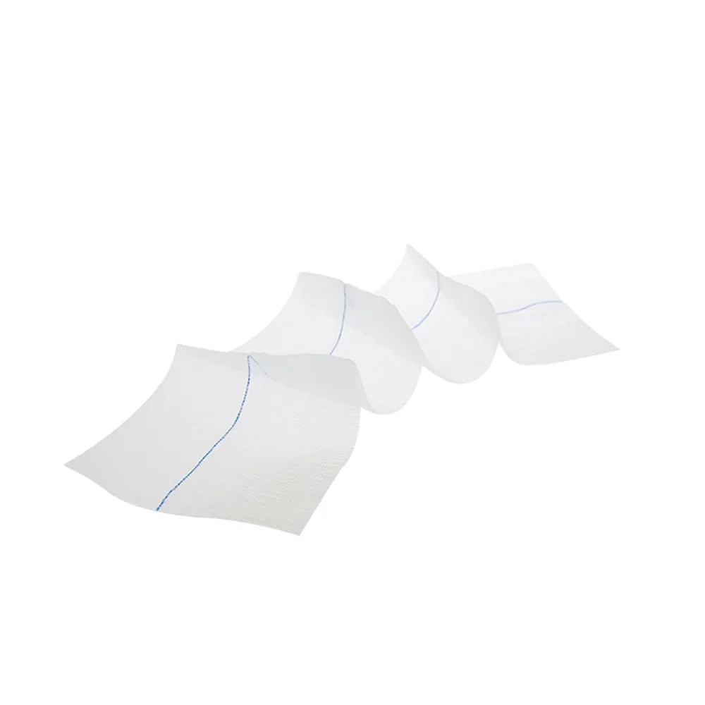 Hot Sell Gauze Swab 12ply 16ply 100% Cotton Non Sterile Medical Surgical Pad Sponge X-ray Detectable Thread 4x4 cm 10x10