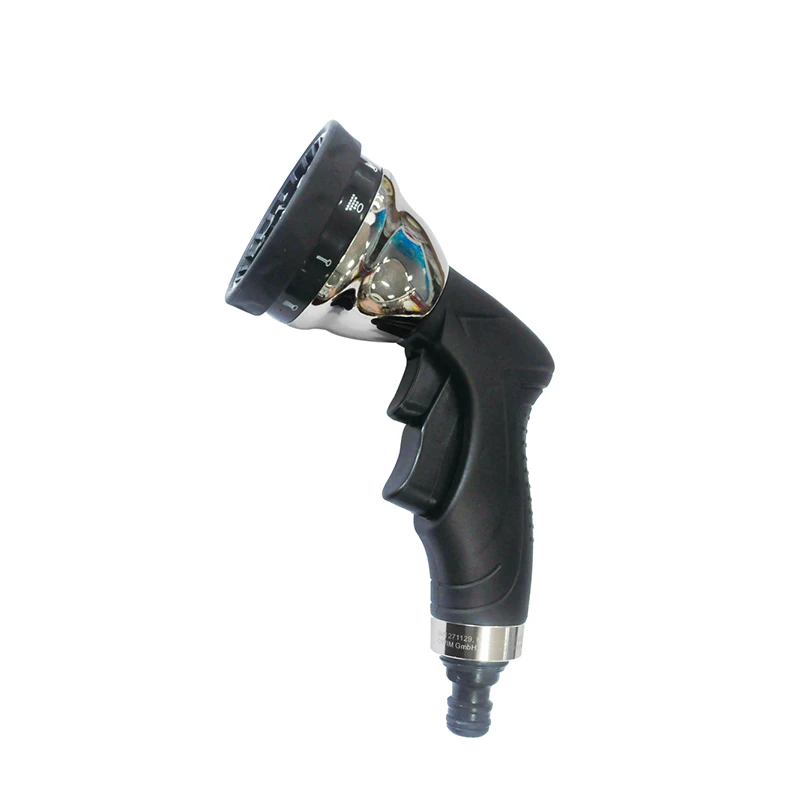 Garden Water Guns Hand nozzle 10-Pattern Metal Trigger Adjustable Nozzle Watering Gun Garden Lawn Hose Pipe
