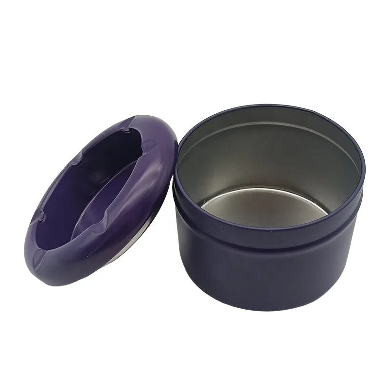 Living Room Coffee Table Fall-resistant Anti-flying Ash Car Portable Printed Tinplate Ashtray Metal Cigar Outdoor Ashtray