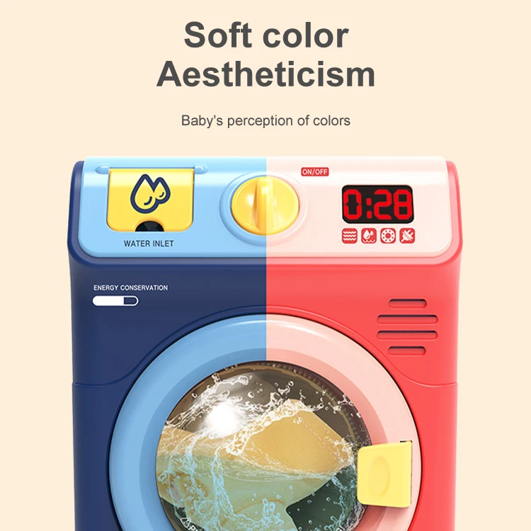 Children Mini Toy Educational Pretend Play Plastic Home Appliances Household Washing Machine Toy Furniture Toys