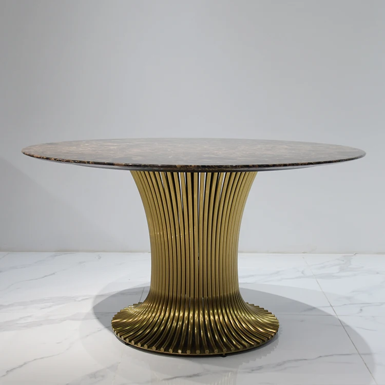 Competitive Price Rotating Chinese Dining Table Classic Round Marble Dining Table Set