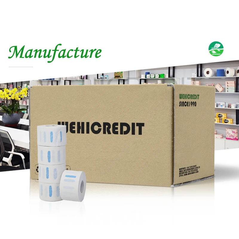 White black salon hair hairdressing barber neck tissue comfort paper neck OEM custom LOGO disposable hair neck paper strip