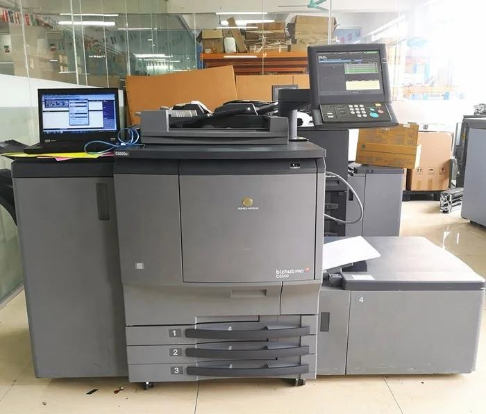  Бывшая в употреблении цифровая фотокопировальная машина Konica Minolta Bizhub Press C6500 C5500 использованные
