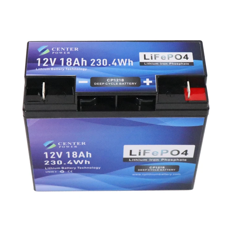 Center Power Small capacity 12 volt lifepo4 lithium ion battery 12v 18ah battery for fishing boat solar