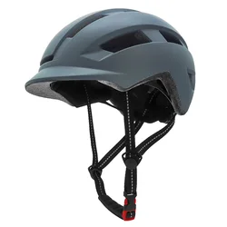 REYGEAK Ventilation Bike Helmet PC EPS Adjustable Bicycle Helmet With Light For Adult Urban Scooter Protective Gear