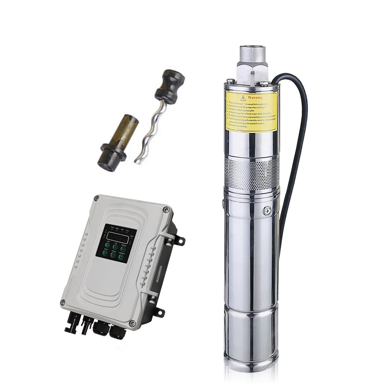 Complete Set 24v Submersible Dc Solar Screw Water Pump For Farm Irrigation