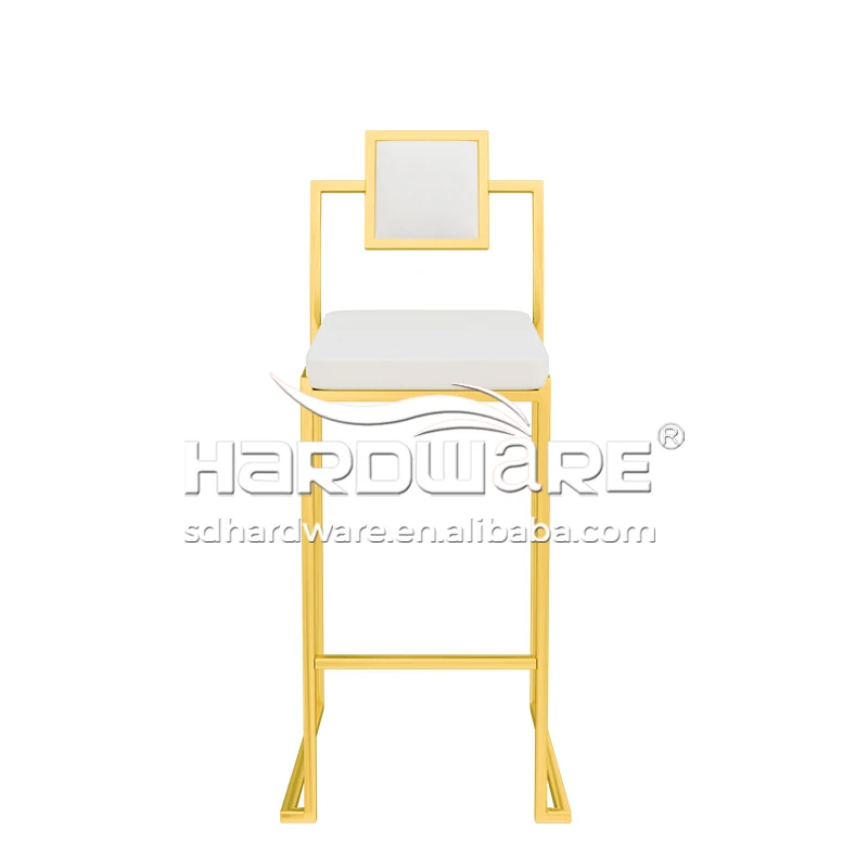 Cheap Metal Luxury High Home Leather Bar Stools With Back For Kitchen Modern