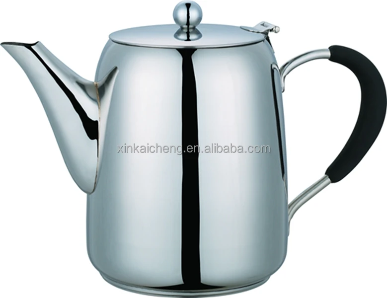 Classic Stainless Steel Tea Pot with Bakelite Handle Big Capacity Hot Water Kettle for Home Kitchen and Camping Metal Material