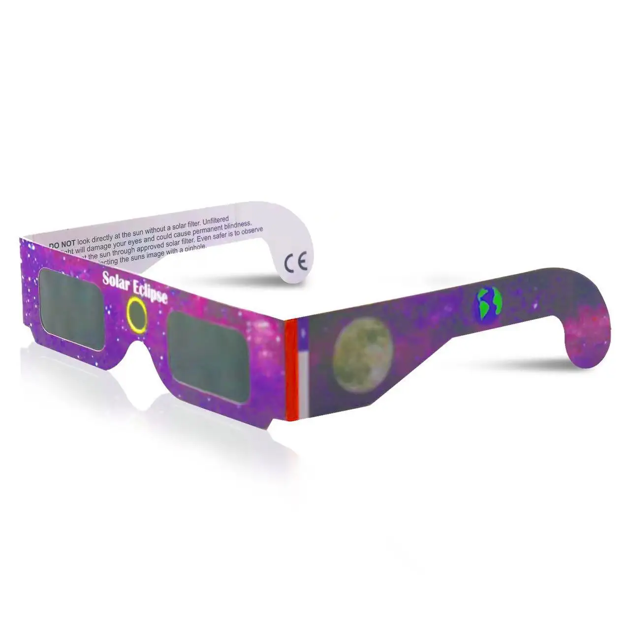 ISO CE Solar Total Solar Eclipse Glasses Solar Eclipse Viewing Mirror 3D Paper Eclipse Glasses